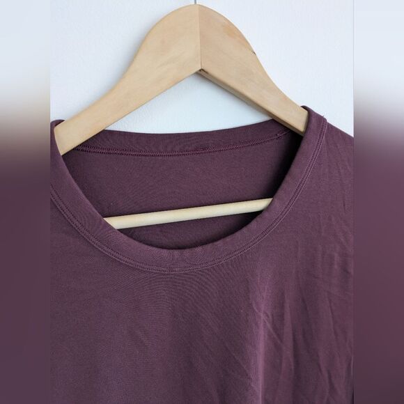 LULULEMON Fundamental Casual Maroon Red T-Shirt Men's estimated size XL - Picture 6 of 7